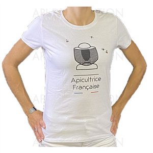 TEE SHIRT BLANC APICULTRICE TAILLE XS