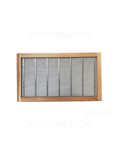 GRILLE A REINE MÉTAL POUR RUCHETTE DADANT 6 AVEC ENCAD. 285X500