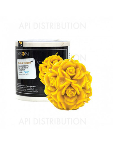 MOULE À BOUGIE BOULE AVEC DES ROSES FS437