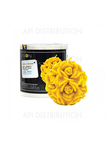MOULE À BOUGIE BOULE AVEC DES ROSES FS437