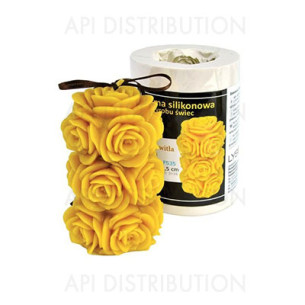 MOULE A BOUGIE ORNÉ DE ROSES FS35