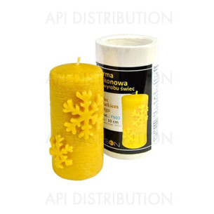 MOULE A BOUGIE CYLINDRE AVEC FLOCON DE NEIGE FS03