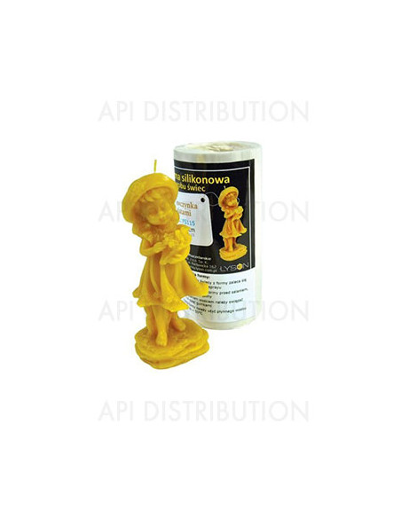 MOULE A BOUGIE FILLE AVEC FLEURS FS115