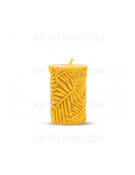 MOULE À BOUGIE CYLINDRE AVEC FEUILLES STYLE JUNGLE FS499