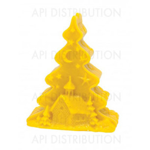 MOULE À BOUGIE SAPIN DE NOËL AVEC EGLISE FS429