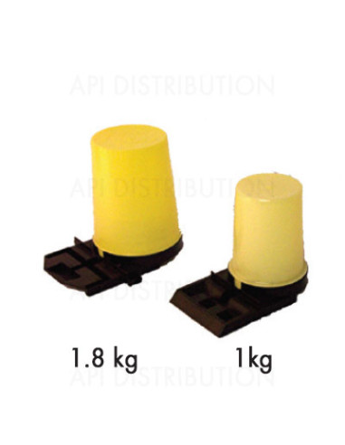 NOURRISSEUR ENTREE PLASTIQUE JAUNE 1kg