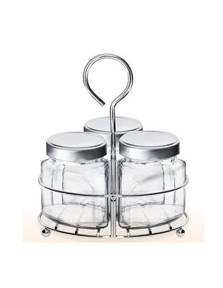 PANIER METALLIQUE POUR 3 POTS VERRE TRITTICO SEUL PANIER METALLIQUE POUR 3 POTS VERRE TRITTICO SEUL