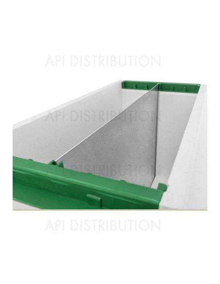 PARTITION EN TOLE GALVANISEE POUR RUCHETTE LANGSTROTH 6 CADRES HAUTE DENSITE