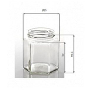 POT VERRE HEXAGONAL 390ml TO70