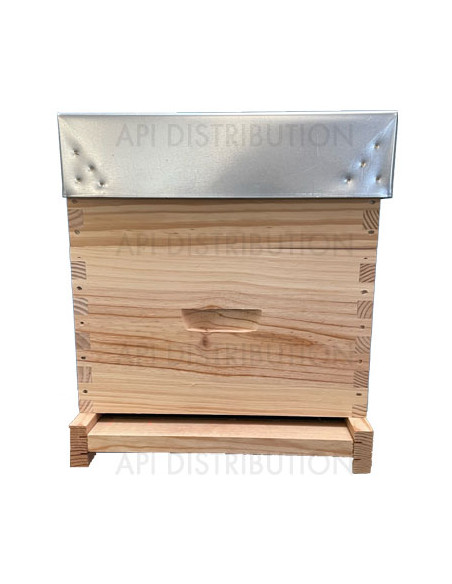 RUCHE LANGSTROTH "TENONS FIRST" FOND BOIS GRANDE AERATION ET HAUSSE ROOT