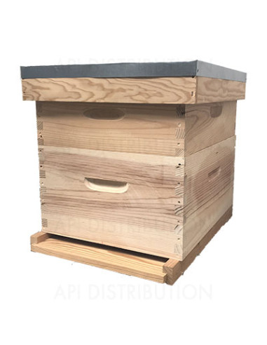 RUCHE LANGSTROTH COMPLETE FOND GRILLAGE