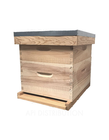 RUCHE LANGSTROTH COMPLETE FOND GRILLAGE