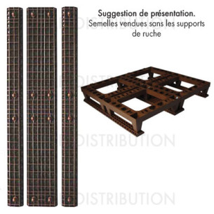 JEU DE 3 SEMELLES POUR SUPPORT 2 RUCHE PLASTIQUE DE 960 NICOT
