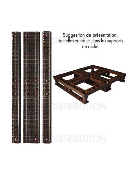 JEU DE 3 SEMELLES POUR SUPPORT 2 RUCHE PLASTIQUE DE 960 NICOT