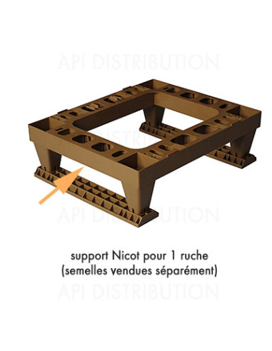 SUPPORT PLASTIQUE NICOT POUR 1 RUCHE