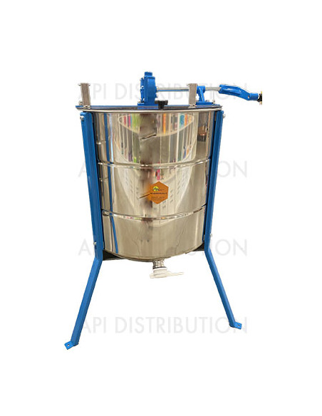EXTRACTEUR MANUEL PROBEE 9 CADRES DE HAUSSE DADANT CAGE INOX/HELICOIDALE
