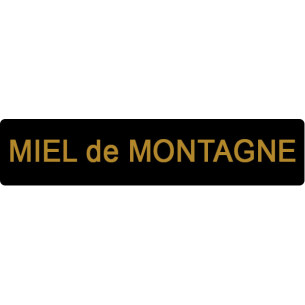 ETIQUETTE MONTAGNE ROULEAU DE 1000 NOIR ET OR