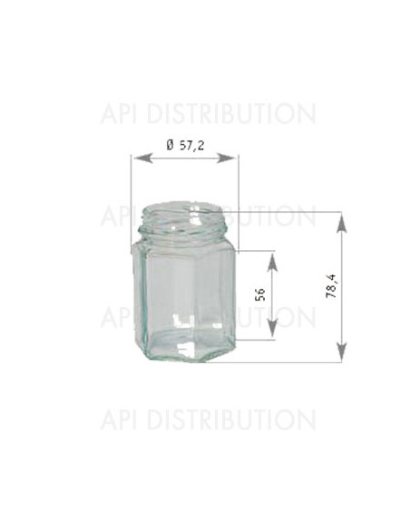 POT VERRE HEXAGONAL 116ml TO48
