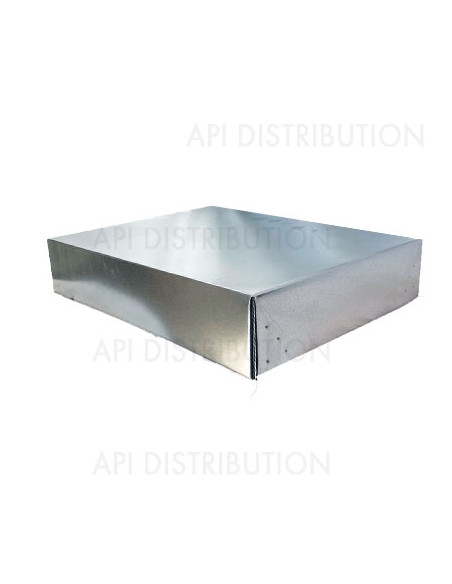 TOIT TOLE DADANT 10 CADRES  515x440x105mm EPAISSEUR 60/100e