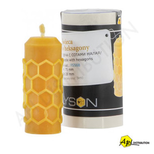 MOULE À BOUGIE PETIT CYLINDRE AVEC NID D'ABEILLE FS568