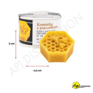 MOULE À BOUGIE PETITE ALVEOLE AVEC 3 ABEILLES FS513