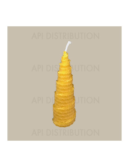 BOUGIE SAPIN EN CIRE D'ABEILLE GAUFRÉE