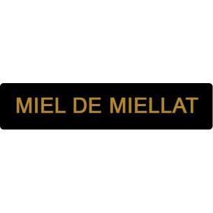 ETIQUETTE MIELLAT ROULEAU DE 1000 NOIR ET OR