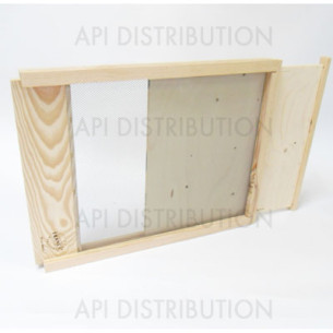 FOND DADANT GRANDE AERATION BOIS ANTIVARROA ECO "LABEL FRANCE" TIROIR BOIS