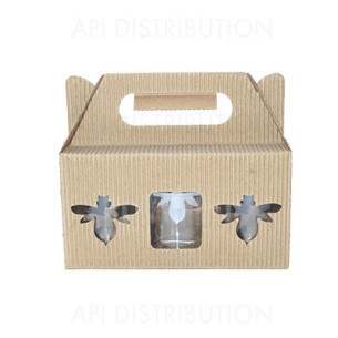 PRESENTOIR CARTON KRAFT ONDULE 3X250G