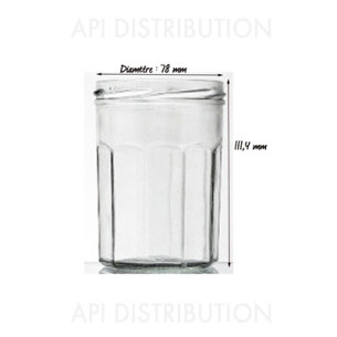 POT VERRE A FACETTES "MENAGE" 385ml TO82