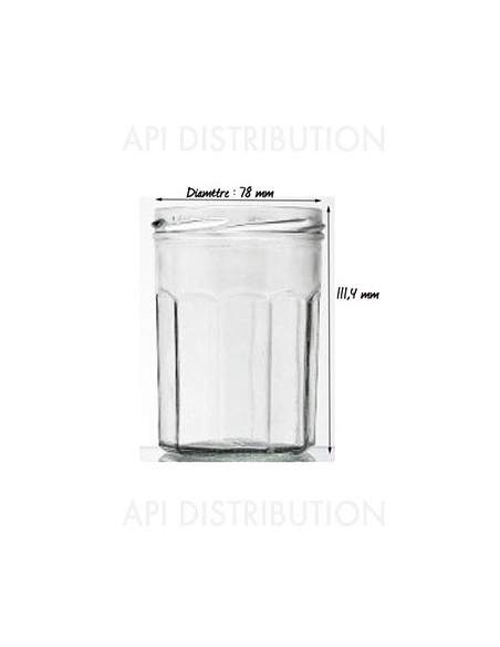 POT VERRE A FACETTES "MENAGE" 385ml TO82