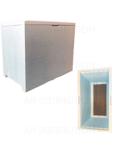RUCHETTE DADANT POLYSTYRENE BLEUE 6 CADRES AERATION TOTALE 2 ENTREES