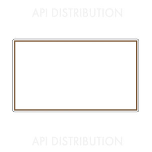 ETIQUETTE RECTANGLE BLANC AVEC CONTOUR OR 40X60 /100