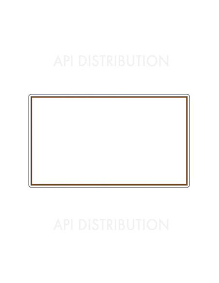 ETIQUETTE RECTANGLE BLANC AVEC CONTOUR OR 40X60 /100