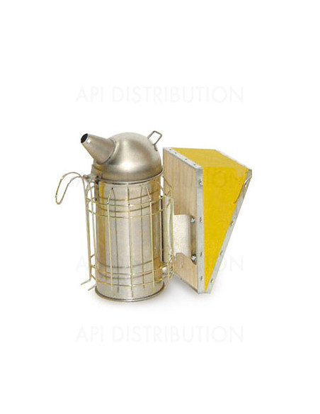 ENFUMOIR INOX AVEC PROTECTION 100MM TETE RONDE SOUFFLET JAUNE ENFUMOIR INOX AVEC PROTECTION 100MM TETE RONDE SOUFFLET JAUNE