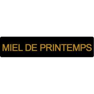ETIQUETTE PRINTEMPS ROULEAU DE 1000 NOIR ET OR