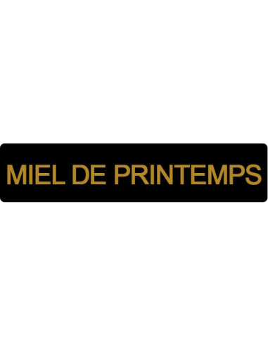ETIQUETTE PRINTEMPS ROULEAU DE 1000 NOIR ET OR