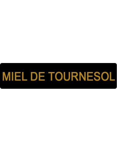 ETIQUETTE TOURNESOL ROULEAU DE 1000 NOIR ET OR