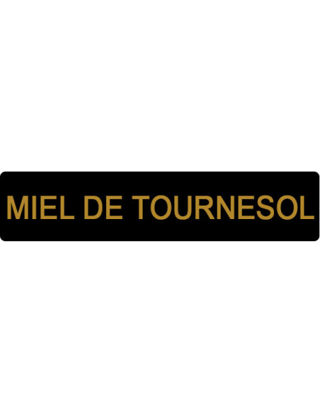 ETIQUETTE TOURNESOL ROULEAU DE 1000 NOIR ET OR