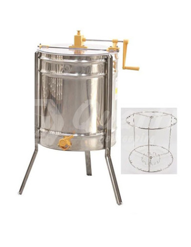 EXTRACTEUR QUARTI MANUEL 9 CADRES DE HAUSSE DADANT CAGE INOX