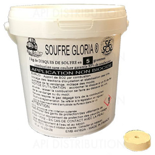 BOITE DE 1KG DE SOUFRE EN DISQUES DE 5gr