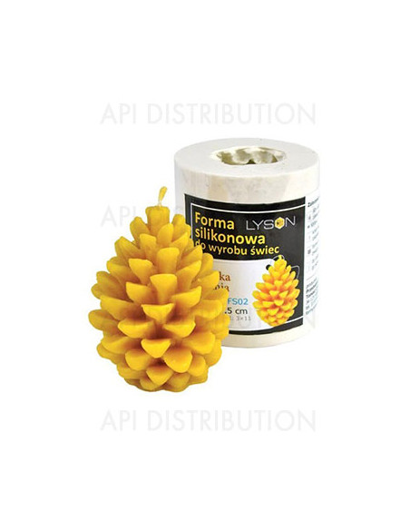 MOULE A BOUGIE POMME DE PIN OUVERTE FS02