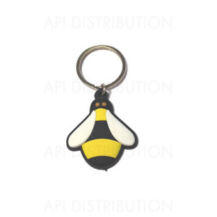 PORTE-CLÉS ABEILLE PLASTIQUE PLAT