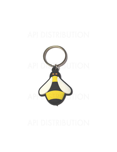 PORTE-CLÉS ABEILLE PLASTIQUE PLAT