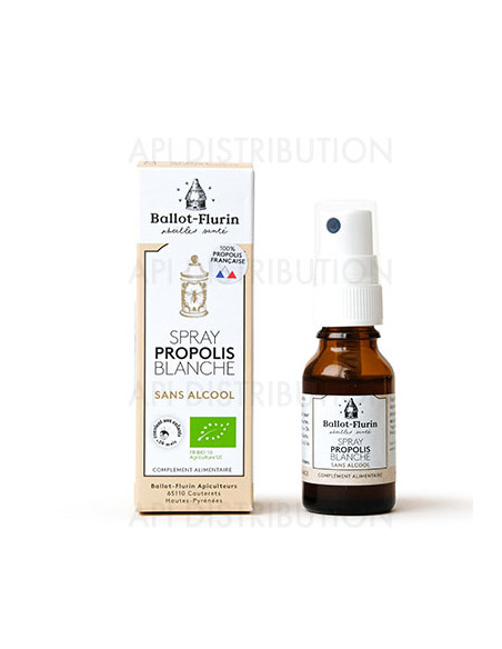SPRAY DE PROPOLIS BLANCHE BIO SANS ALCOOL BALLOT-FLURIN SPRAY DE PROPOLIS BLANCHE BIO SANS ALCOOL BALLOT-FLURIN