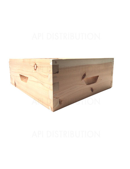 HAUSSE DADANT SANS CADRE TENONS EN CRYPTOMERIA POUR 9 CADRES DROITS