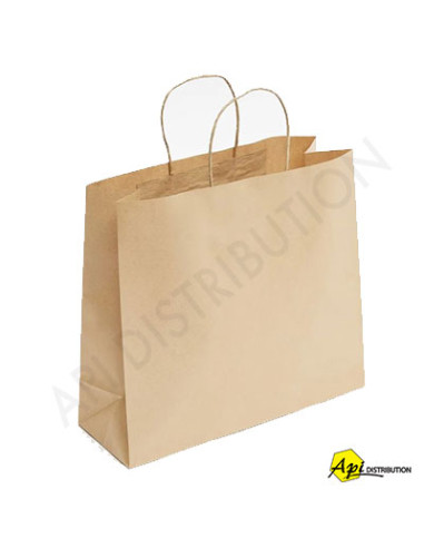 SAC KRAFT POIGNEES TORSADEES MM 35x12x31.5CM