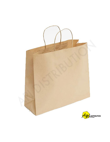 SAC KRAFT POIGNEES TORSADEES MM 35x12x31.5CM