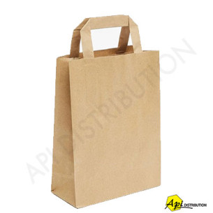 SAC KRAFT POIGNEES PLATES 22X10x28CM