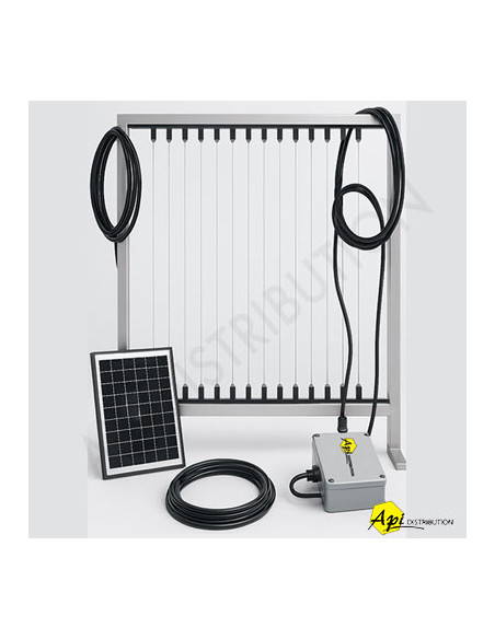KIT 1 HARPE ELECTRIQUE PHOTOVOLTAIQUE 20W CONTRE LE FRELON KIT 1 HARPE ELECTRIQUE PHOTOVOLTAIQUE 20W CONTRE LE FRELON